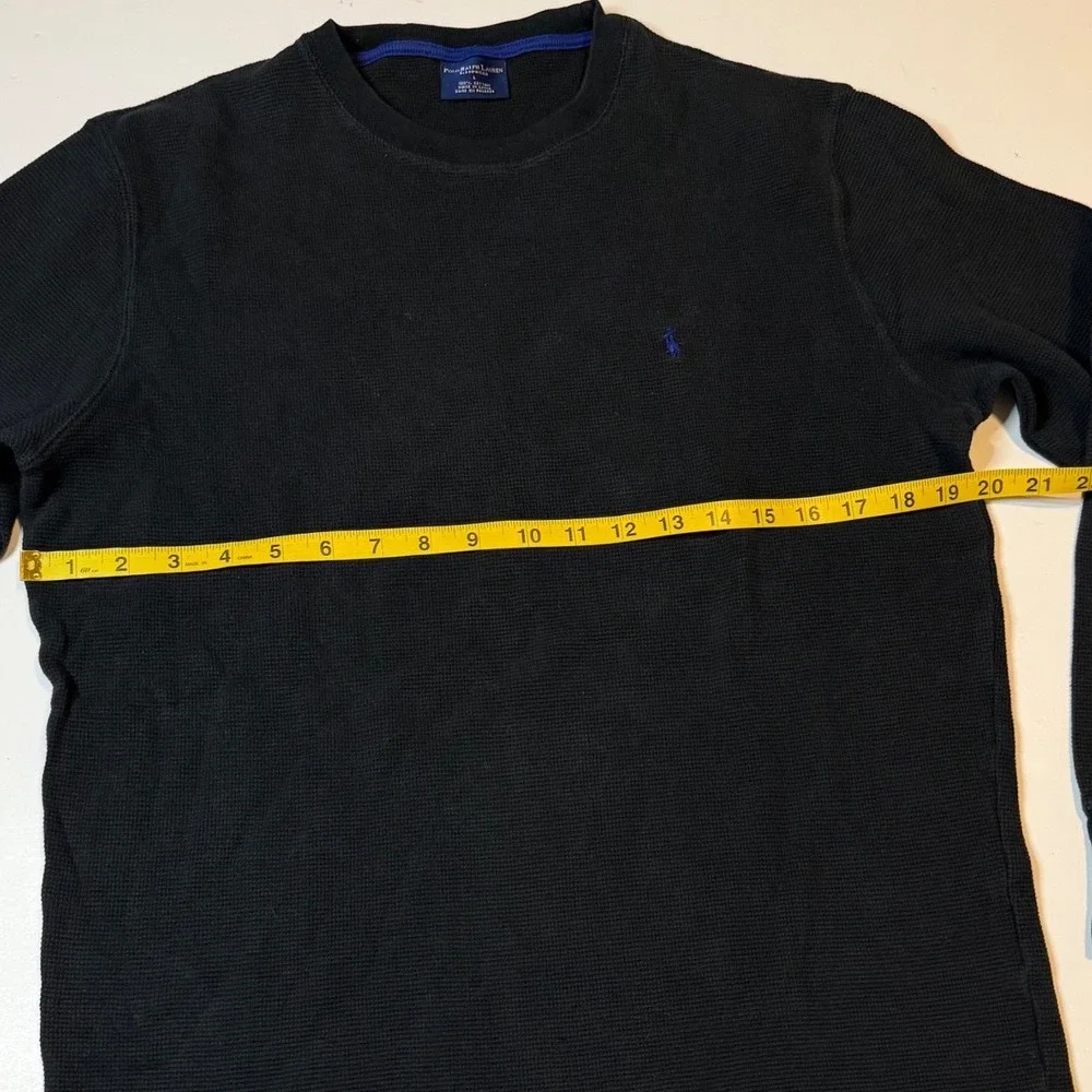 Polo Ralph Lauren Waffle Knit Thermal Shirt Size LG Y2K Cotton L/S